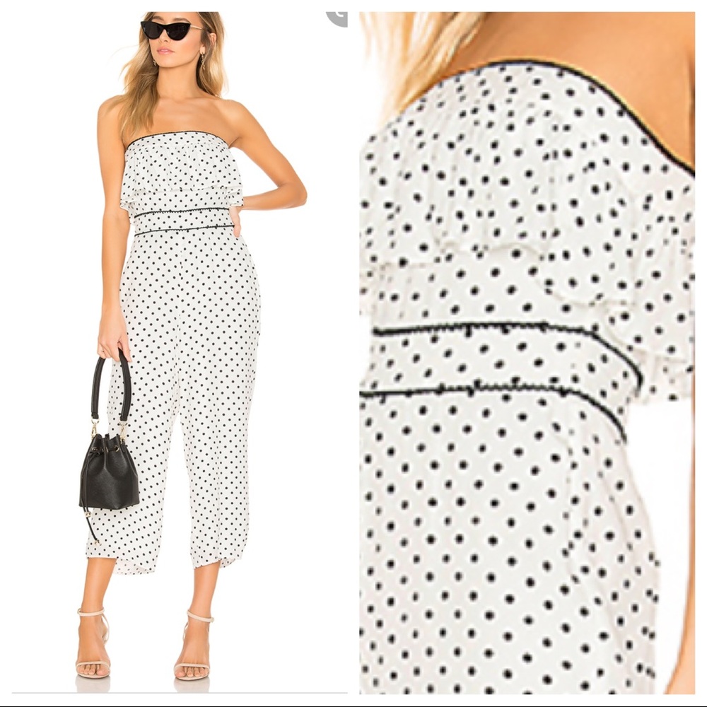 NWT! Lovers + Friends Carver Jumpsuit polka dot